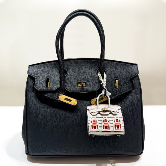 NEW Boutique Mini Handbag Inspo Baby Birkie Purse Charm to Store Ipods Ear Pods - Picture 9 of 10